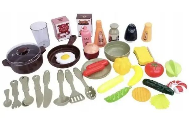 Дитяча ігрова кухня Limo Toy, звук, вода, світло, пара, 42 предмети, 63-22-45.5см., 889-221