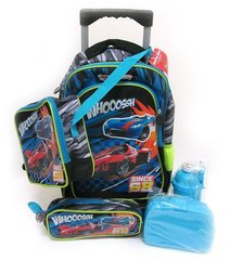 Набір дитячий валіза - рюкзак + сумка + пенал + ланчбокс + пляшка, Машина 520237