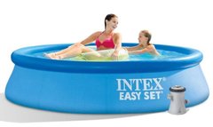 Надувной бассейн Intex 28108 Easy Set Pool, 244*61см + насос-фильтр