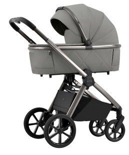 Коляска универсальная 2 в 1, CARRELLO Omega CRL-6530 (2in1) Superb Grey + фонарь, серая, Карелло Омега