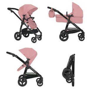 Коляска для кукол трансформер 2в1, CARRELLO ULTRA + сумка, 85*40*80см, 9696 POWDER PINK