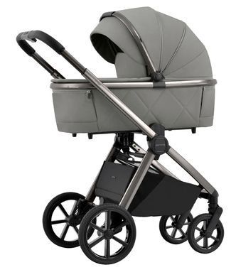 Коляска універсальна 2 в 1, візочок CARRELLO Omega CRL-6530 (2in1) Superb Grey + ліхтар, сіра, Карелло Омега