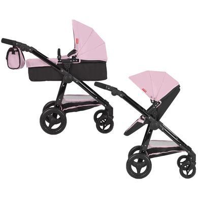 Коляска для ляльок трансформер 2в1, CARRELLO ULTRA + сумка, 85*40*80см, 9696 PINK