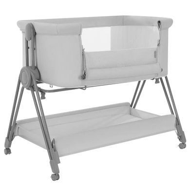 Дитяче приставне ліжечко CARRELLO Gracia CRL-16502 Cool Grey, сіре
