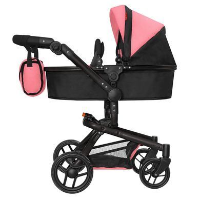 Коляска для ляльок трансформер 2в1, CARRELLO FORTUNA + сумка, 69*42*80см, 9695 PEACH PINK