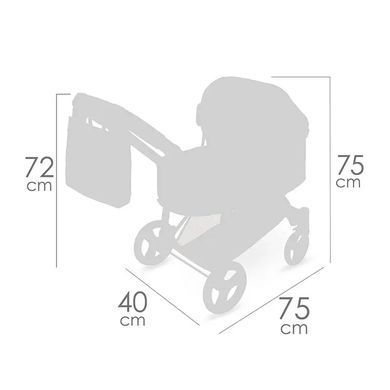 Коляска для кукол DeCuevas Sophie, трансформер 3в1, с сумкой, 75*40*75 см, 81675