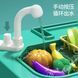 Детская игровая кухня, звук, вода, свет, пар, яйцеварка, 93 предмета (посуда, продукты), 95см, красная, G 796 A