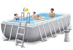 Каркасный бассейн Prism frame pool, лестница, фильтр-насос 2006 л/ч, Intex 26790, 400*200*122 см