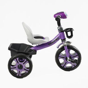 Велосипед дитячий триколісний з кошиком, музична фара, світло, колеса EVA, Best Trike BS-27102