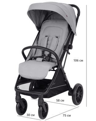 Коляска прогулочная Carrello Nero CRL-5514 Slate Grey, серая, Карелло Неро