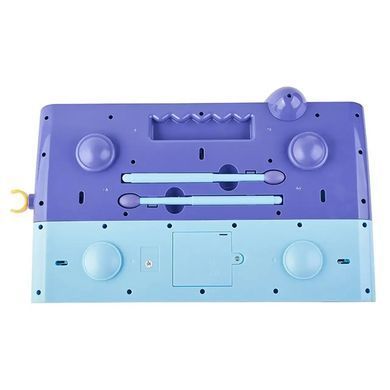 Детский игровой синтезатор с барабанами, микрофон, 35178 blue