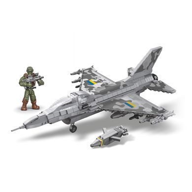 Конструктор для хлопчика Військовий літак (винищувач) F16 & Storm Shadow, ЗСУ, 777 деталей, KB 1148