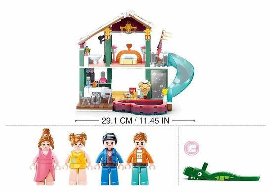 Конструктор для девочки SLUBAN "HAPPY DIARY, Курорт", 439 дет., M38-B0961
