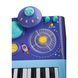 Детский игровой синтезатор с барабанами, микрофон, 35178 blue