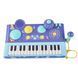 Детский игровой синтезатор с барабанами, микрофон, 35178 blue