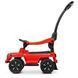 Дитяча каталка-толокар Bambi, з батьківською ручкою, M 4128 L-3, червоний