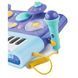 Детский игровой синтезатор с барабанами, микрофон, 35178 blue