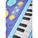 Детский игровой синтезатор с барабанами, микрофон, 35178 blue