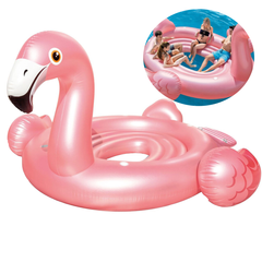 Пляжний надувний пліт «Рожевий фламінго», Intex 57297, 384*292см