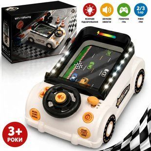 Игровой набор - автотренажер, интерактивный руль со звуком и светом, WY510-1A