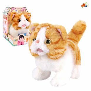Мягкая интерактивная игрушка Котик, 19см, Q038