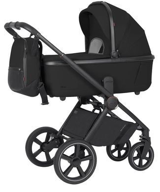 Коляска универсальная 2 в 1, CARRELLO Ultimo CRL-6528 (2in1) Sable Black, черная, Карелло Ультимо
