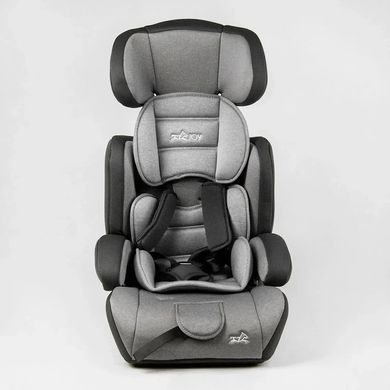 Автокресло детское с бустером, 9-36кг, черно-серое, JOY 55890-GL