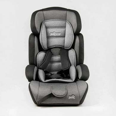 Автокресло детское с бустером, 9-36кг, черно-серое, JOY 55890-GL