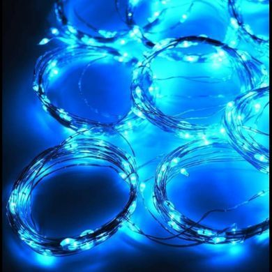 Гирлянда штора "Росса" 200LED на медной проволоке, 220V, синя 2,0*2,0м