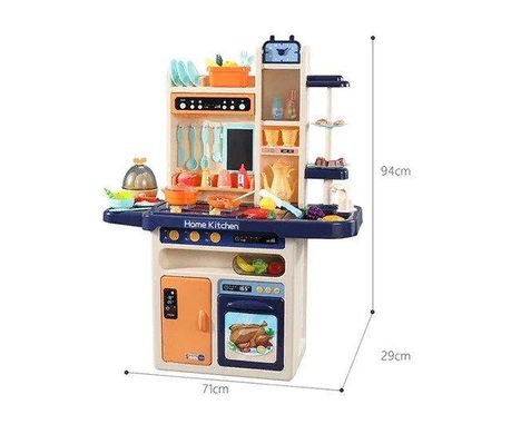 Детская игровая кухня Home Kitchen, вода, пар, свет, звук, 65 предметов, 94 см, 889-161