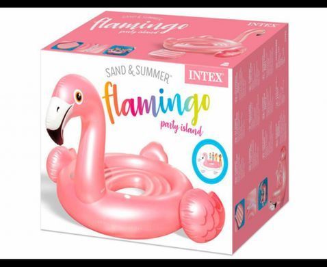 Пляжний надувний пліт &laquo;Рожевий фламінго&raquo;, Intex 57297, 384*292см