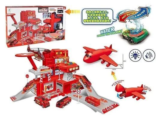 Игровой набор - гараж "Полиция", паркинг с самолетом, лифт, 660-A295