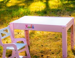 Световой стол - песочница Noofik "Стандарт" с одним карманом, розовый 53*78см