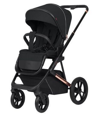 Коляска універсальна 2 в 1, CARRELLO Sigma CRL-6509 NF 2in1 Obsidian Black, чорна, Карелло Сігма