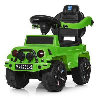Детская каталка-толокар Bambi, с родительской ручкой, M 4128 L-5, зеленый