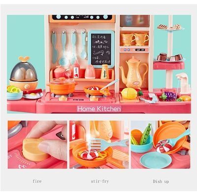 Дитяча ігрова кухня Home Kitchen, вода, світло, звук, 65 предметів, 889-162