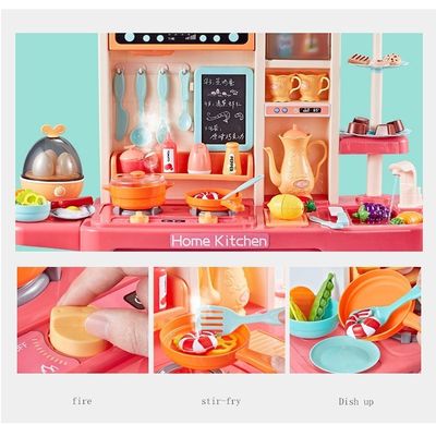 Детская игровая кухня Home Kitchen, вода, свет, звук, 65 предметов, 889-162