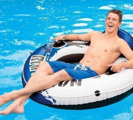 Надувне коло "River Run", серія &laquo;Sports&raquo;, діаметр 135см, синій, Intex 58825 EU