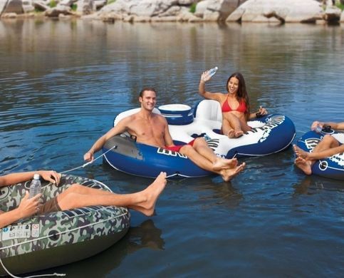 Надувне коло "River Run", серія &laquo;Sports&raquo;, діаметр 135см, синій, Intex 58825 EU