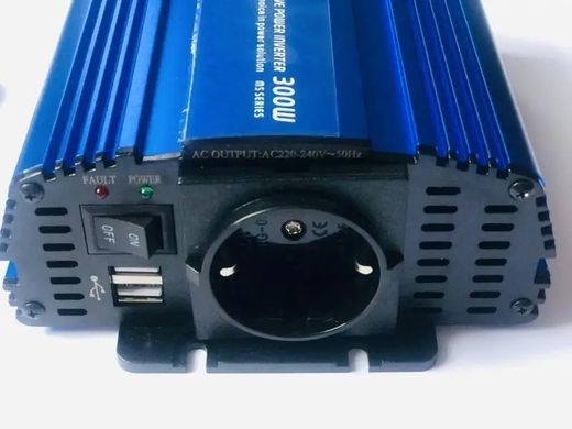 Перетворювач напруги, інвертор 12V-220V-300W TommaTech MS-300W 12B, Пікове навантаження 600Вт