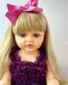 Кукла виниловая 55см, ручная работа, блондинка в фиолетовом платье, Reborn Baby Doll 48