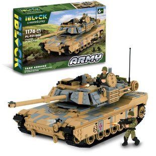 Конструктор для хлопчика IBLOCK "АРМІЯ. M1 Abrams", 1176 деталей, PL-921-504