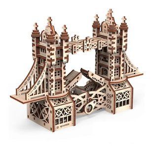 Конструктор дерев'яний, механічний, 3D пазл, "Тауерський міст S" MR.PLAYWOOD, 226 дет. 10402