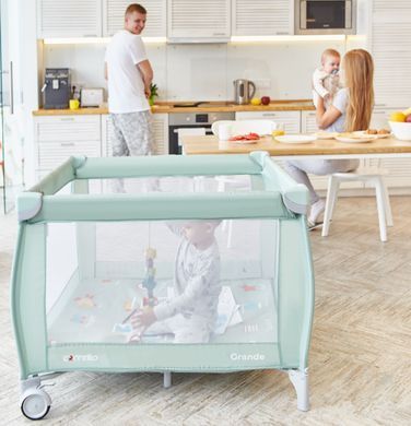 Манеж дитячий Carrello Grande CRL-11504/1 Mint Green 99*99см