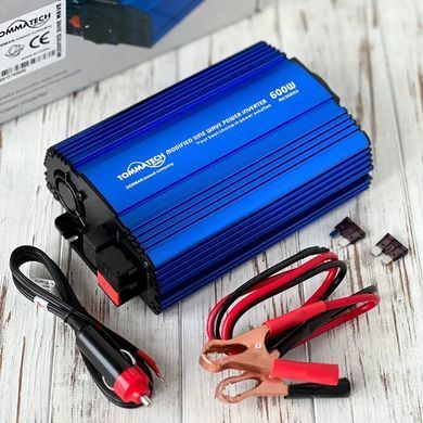 Перетворювач напруги, інвертор 12V-220V-600W TommaTech MS-600W 12B, Пікове навантаження 1200Вт