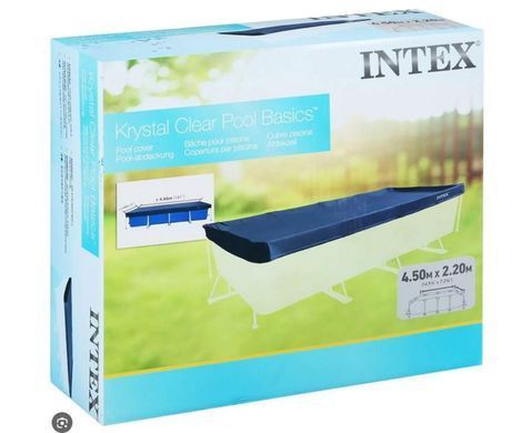 Тент - чохол, накидка для прямокутного каркасного басейну 460*226см, Intex 28039