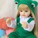 Кукла виниловая 55см, ручная работа, блондинка в зеленом, Reborn Baby Doll 40