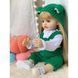 Кукла виниловая 55см, ручная работа, блондинка в зеленом, Reborn Baby Doll 40
