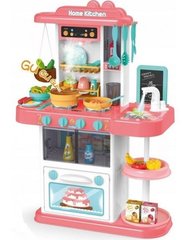Детская игровая кухня вода, свет, звук, 38 предметов, 72 см, 889-165-166 розовая