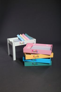 Світловий стіл &mdash; пісочниця Noofik "Стандарт" з однією кишенею 53*78см з поверхнею для конструктора